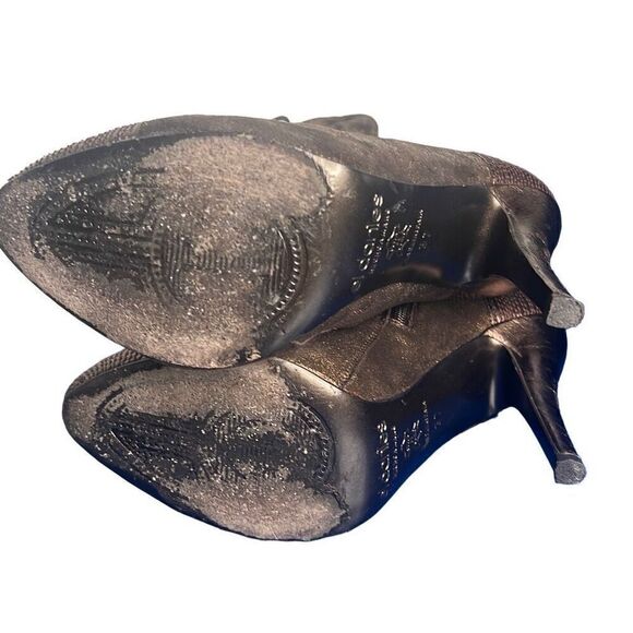 El Dantes Metallic Suede stiletto Boots Booties 6.5 Platforms - Picture 10 of 16